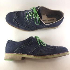 Johnston & Murphy Men’s Blue Suede Wingtip Shoes